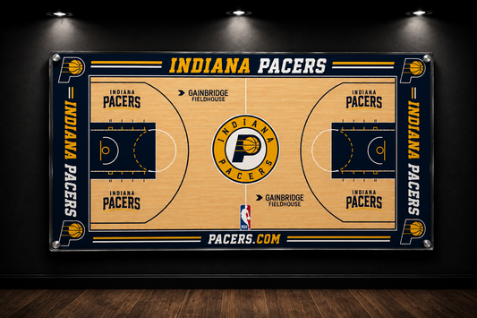 Indiana Pacers Basketball Court Acrylic Glass Wall Art