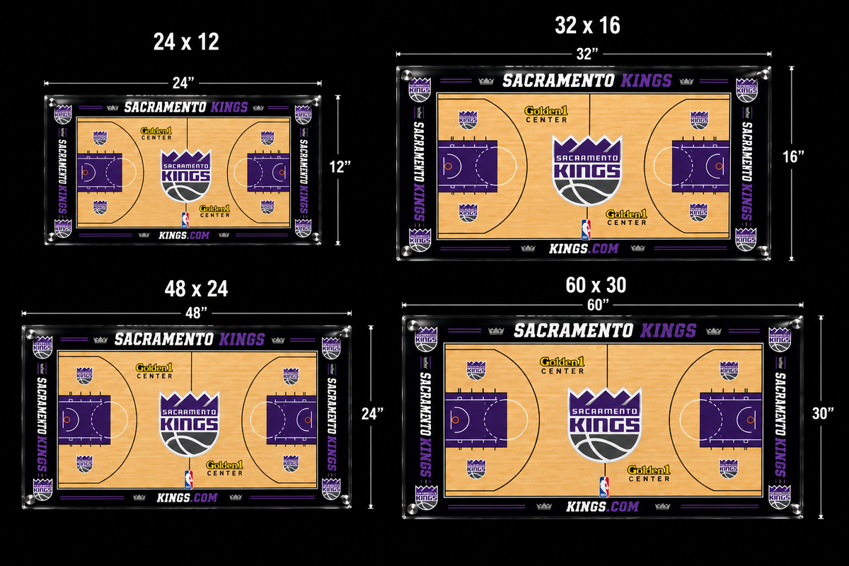 Sacramento Kings Basketball Court Acrylic Glass Wall Art