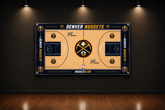 Denver Nuggets Basketball Court Acrylic Glass Wall Art