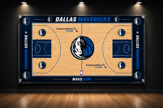 Dallas Mavericks Basketball Court Acrylic Glass Wall Art