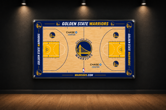 Golden State Warriors Basketball Court Acrylic Glass Wall Art