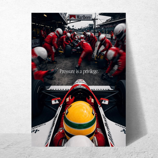 AYRTON SENNA "PRESSURE IS A PRIVILEGE"