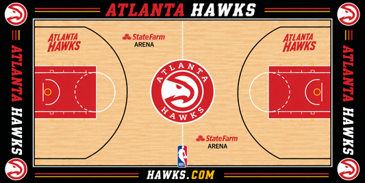 Atlanta Hawks Basketball Court Acrylic Glass Wall Art