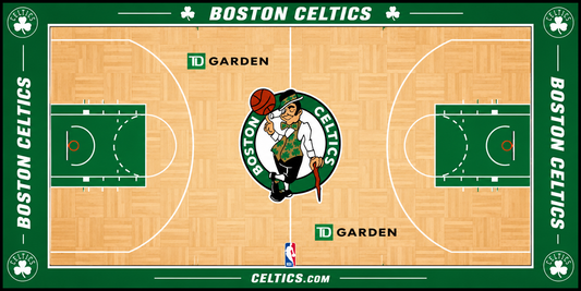 Boston Celtics Basketball Court Acrylic Glass Wall Art
