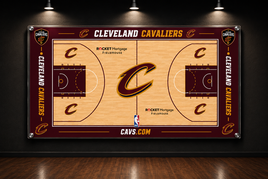 Cleveland Cavaliers Basketball Court Acrylic Glass Wall Art