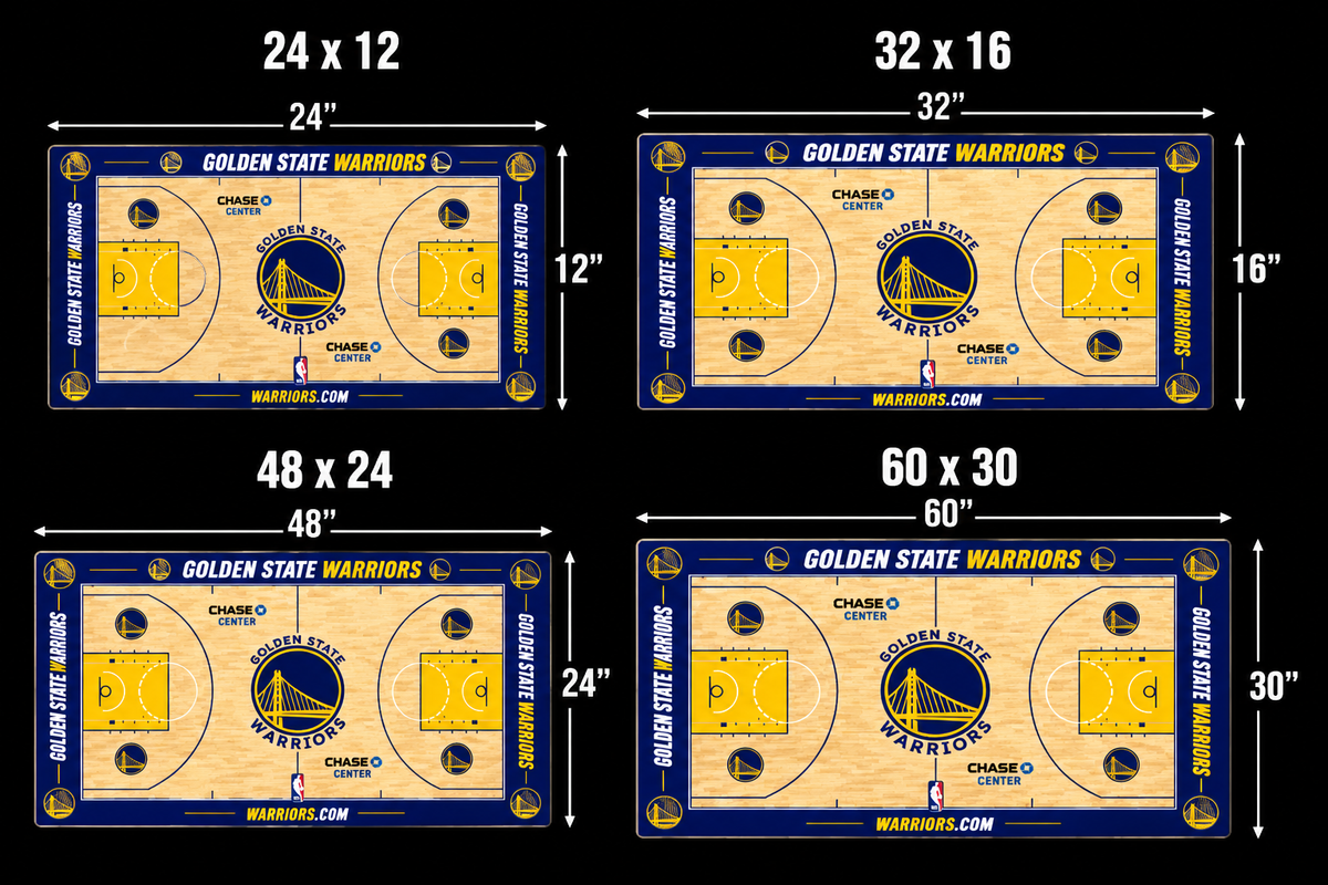 Golden State Warriors Basketball Court Acrylic Glass Wall Art