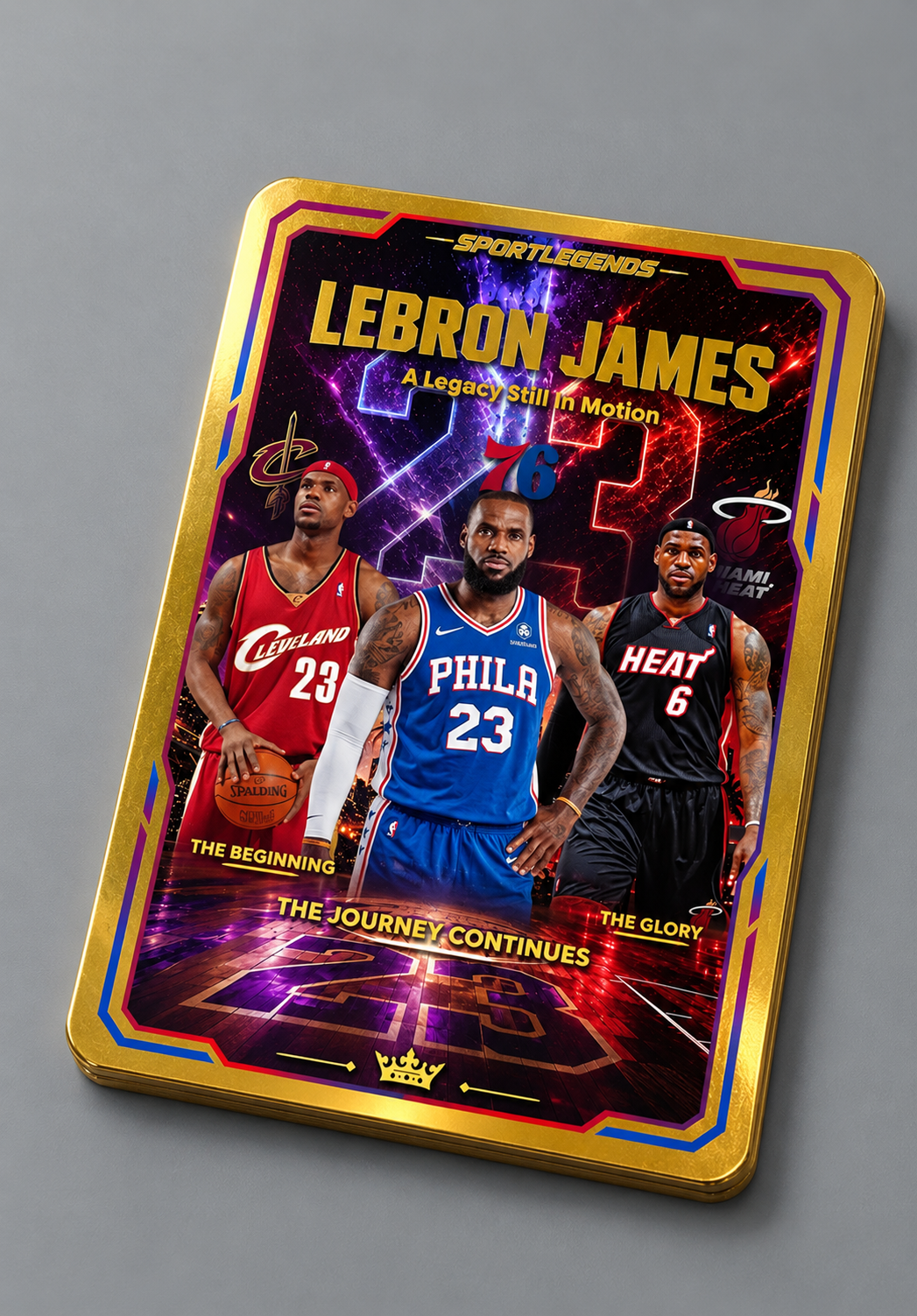 LeBron James Legacy Journey Metal Card