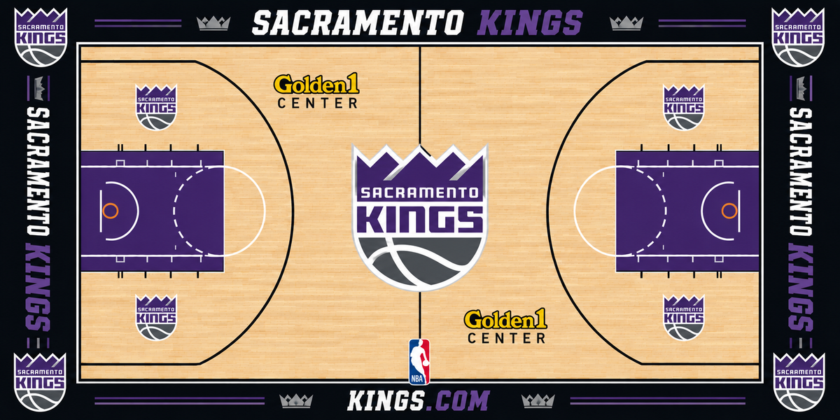 Sacramento Kings Basketball Court Acrylic Glass Wall Art